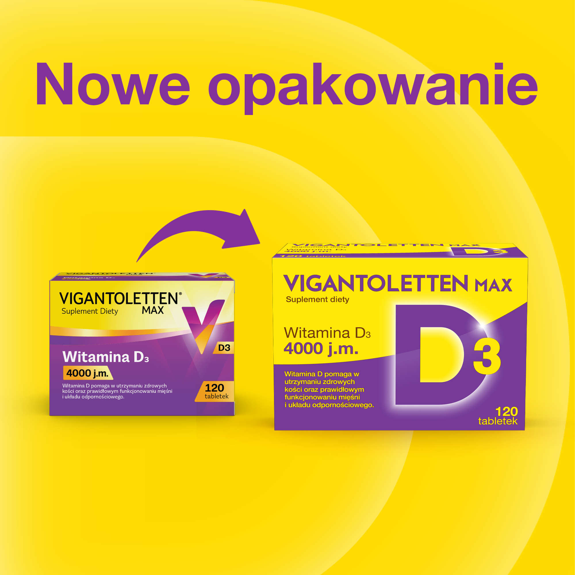 Vigantoletten MAX, Witamina D3 4000 j.m., tabletki, 120 sztuk