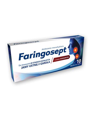 FARINGOSEPT 10 mg - 10 tabl. na ból gardła - cena, opinie, wskazania zdjęcie