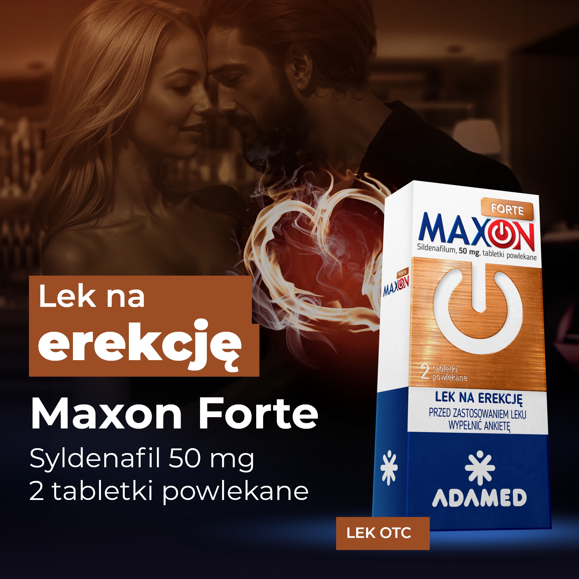 Maxon Forte 50 mg  (Sildenafil) 2 tabletki powlekane