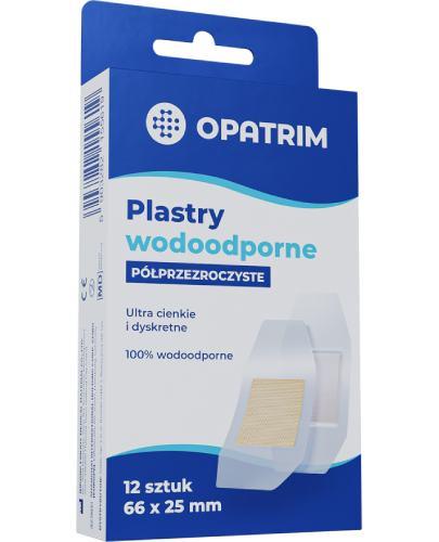 Opatrim Plastry wodoodporne półprzezroczyste 66 x 25 mm, 12 sztuk zdjęcie