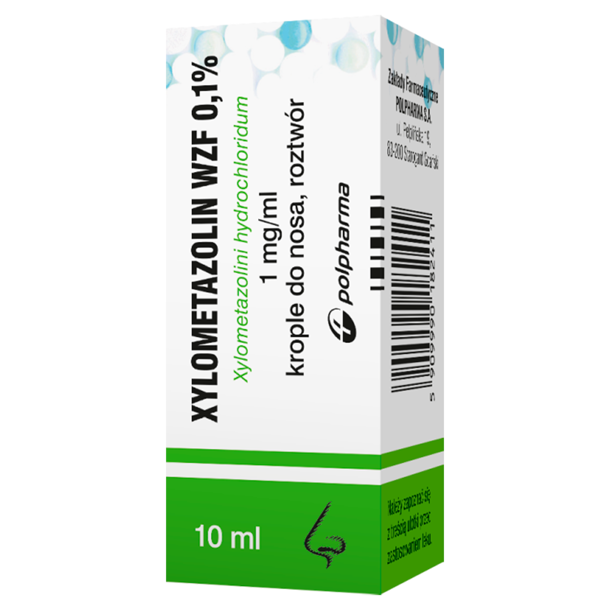 Xylometazolin WZF 0,1% krople do nosa 10 ml zdjęcie