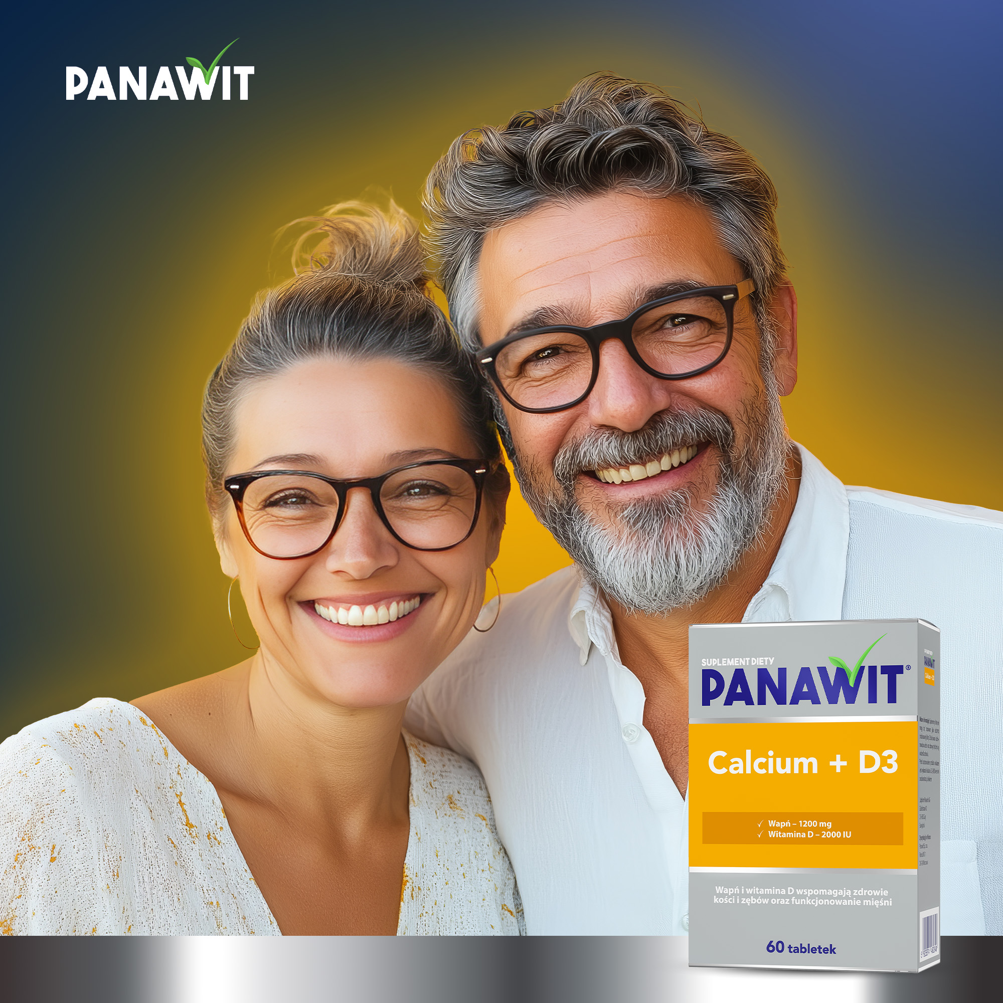 Panawit Calcium + D3, tabletki, 60 sztuk