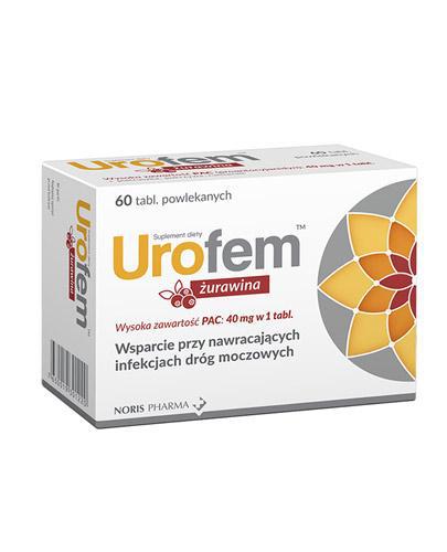 Urofem żurawina - 60 tabl. - Infekcje dróg moczowych - cena, opinie, wskazania zdjęcie