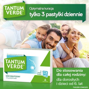 Tantum Verde 3 mg Smak Eukaliptusowy 30 sztuk