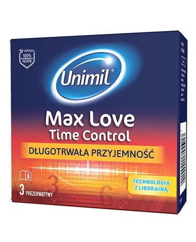 Unimil Max Love Time Control Prezerwatywy lateksowe, 3 sztuki zdjęcie