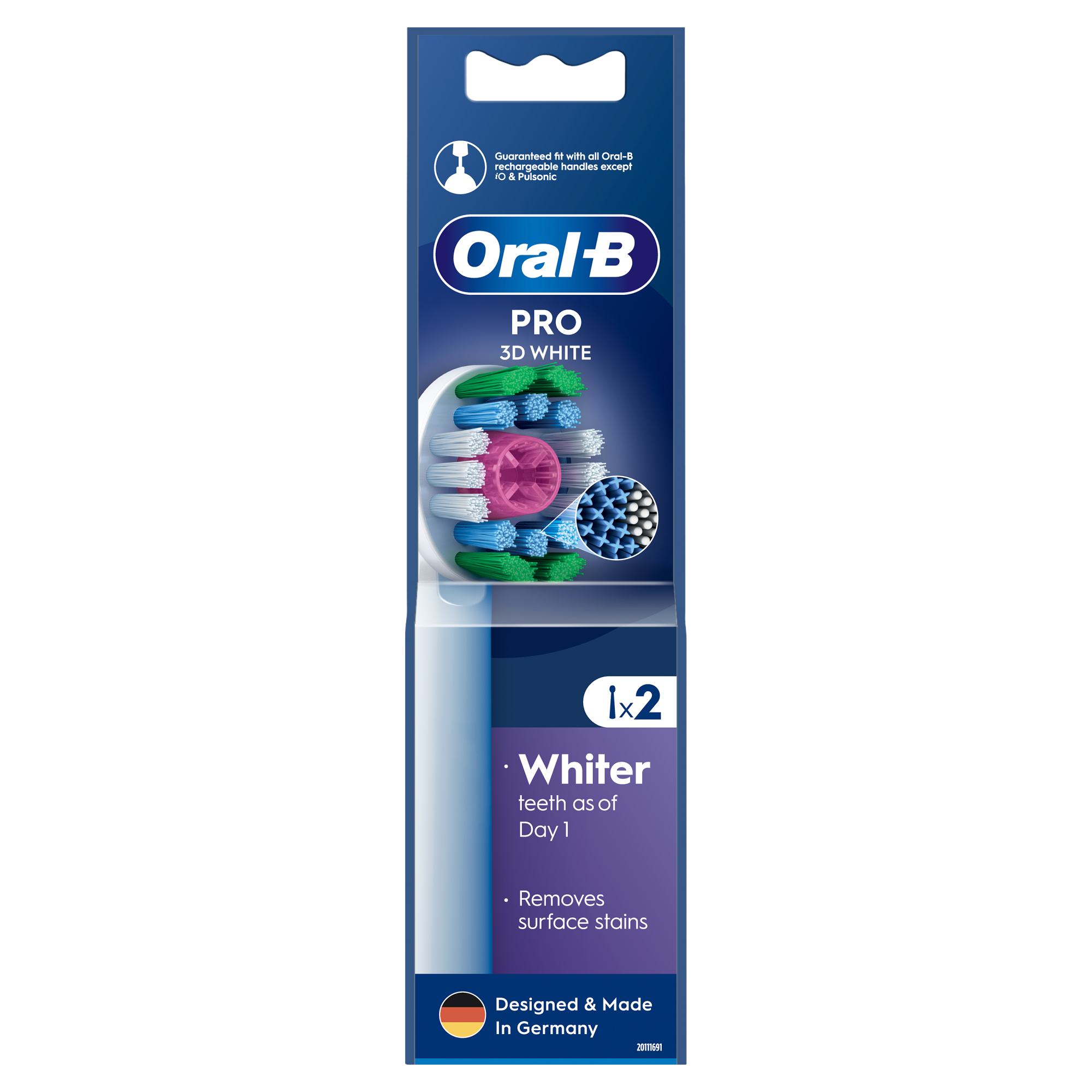 Oral-B Pro 3D White Końcówki do szczoteczek elektrycznych, 2 sztuki zdjęcie