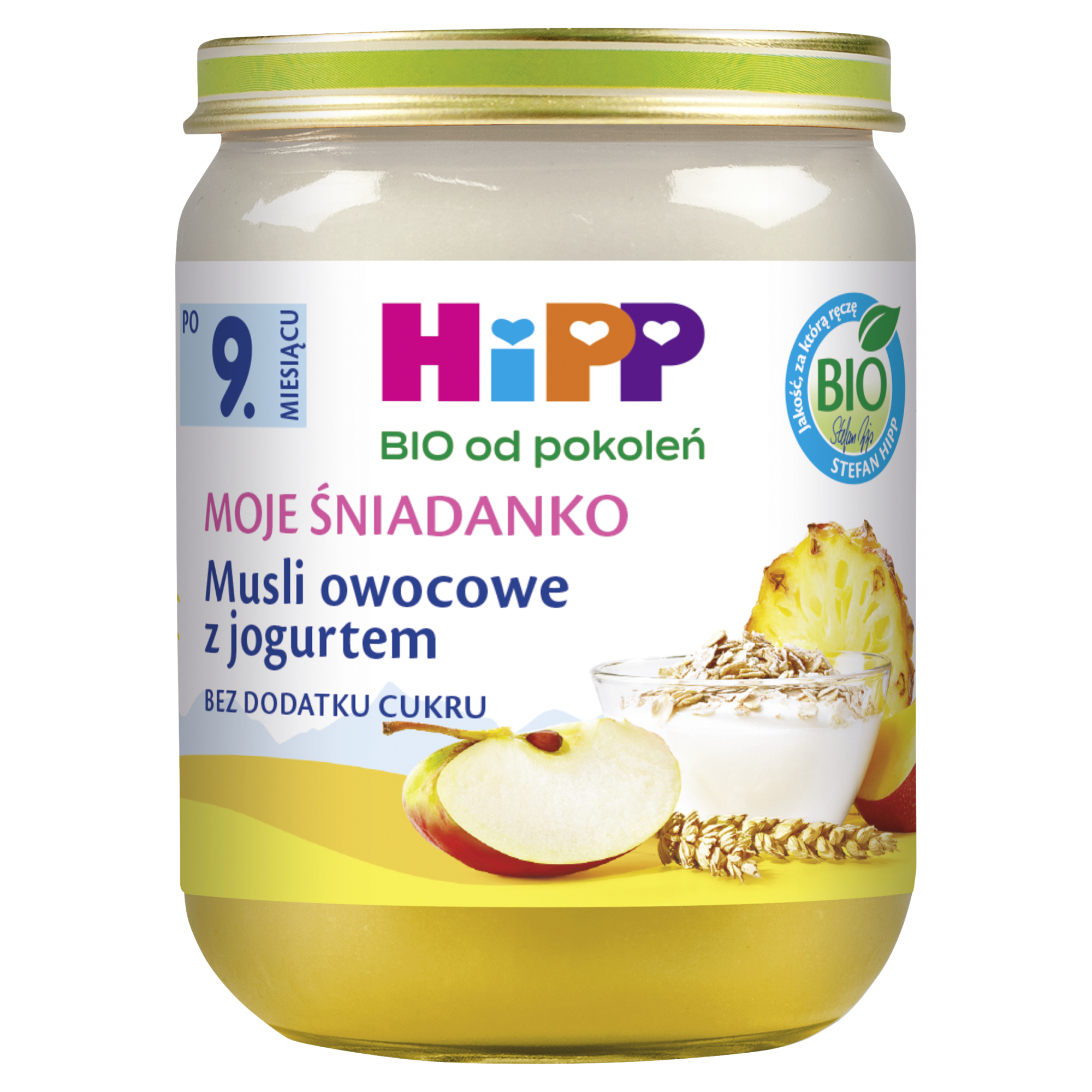 HIPP BIO MOJE ŚNIADANKO Musli owocowe z jogurtem po 9 m-cu - 160 g zdjęcie