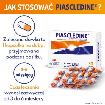 Piascledine, 100 mg + 200 mg, kapsułki twarde, 30 sztuk