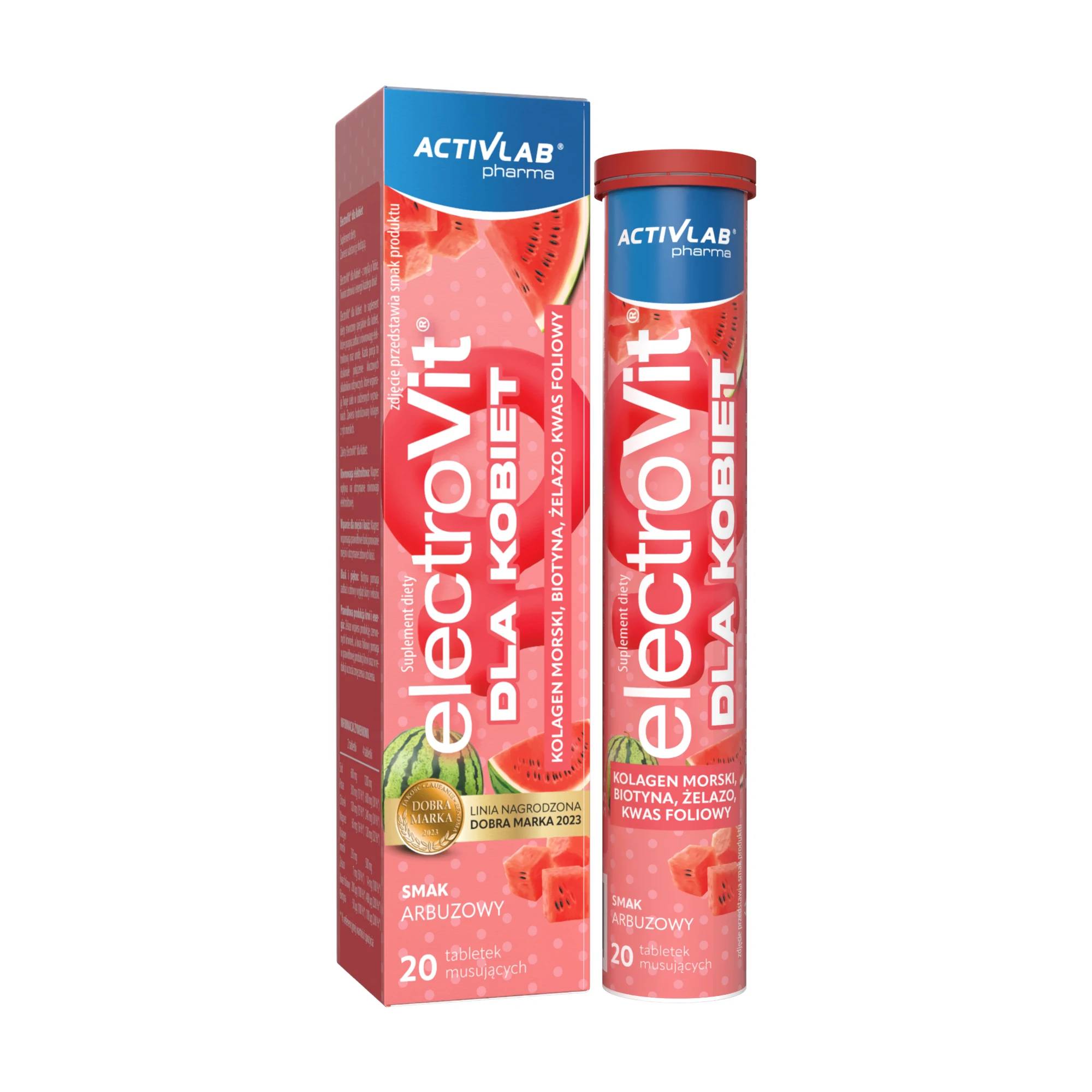 Activlab Pharma Electrovit dla kobiet, smak arbuzowy, tabletki musujące, 20 sztuk zdjęcie