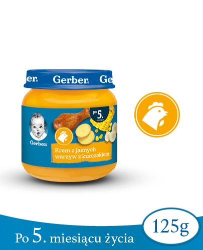 GERBER Obiadek krem z jasnych warzyw z kurczakiem po 5 miesiącu - 125 g zdjęcie