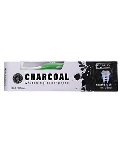 Beauty Formulas Charcoal Wybielająca pasta do zębów z aktywnym węglem, 100 ml + Szczoteczka do zębów, 1 szt., cena, opinie, wskazania zdjęcie