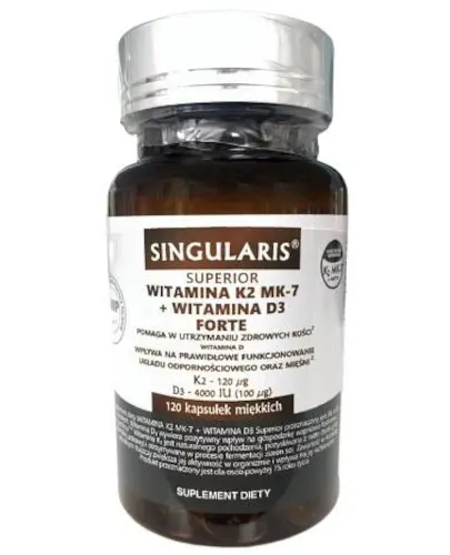 Singularis Superior Witamina K2 MK-7 + Witamina D3 Forte 120 kapsułek miękkich zdjęcie
