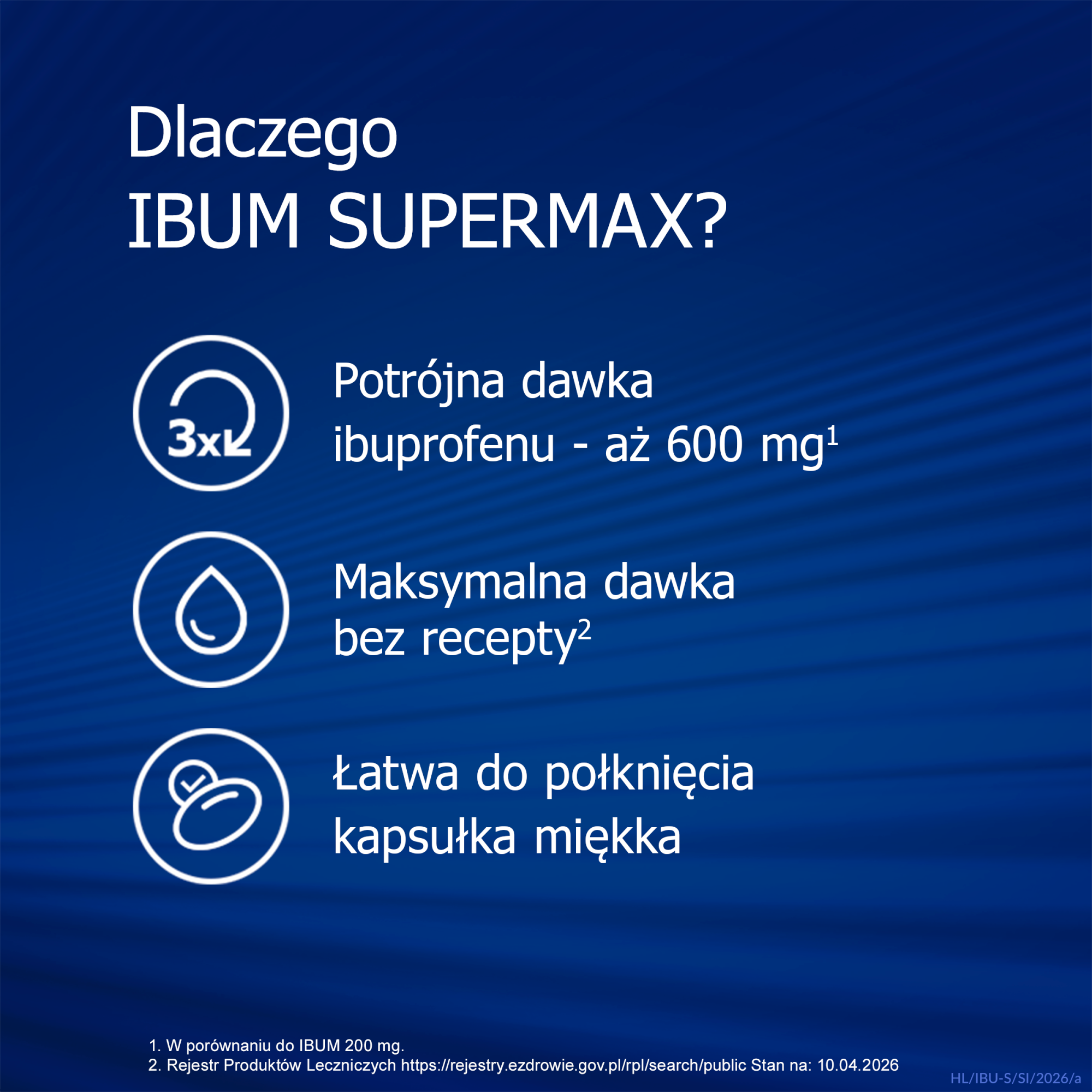 Ibum SuperMax 600mg, 10 kapsułek miękkich