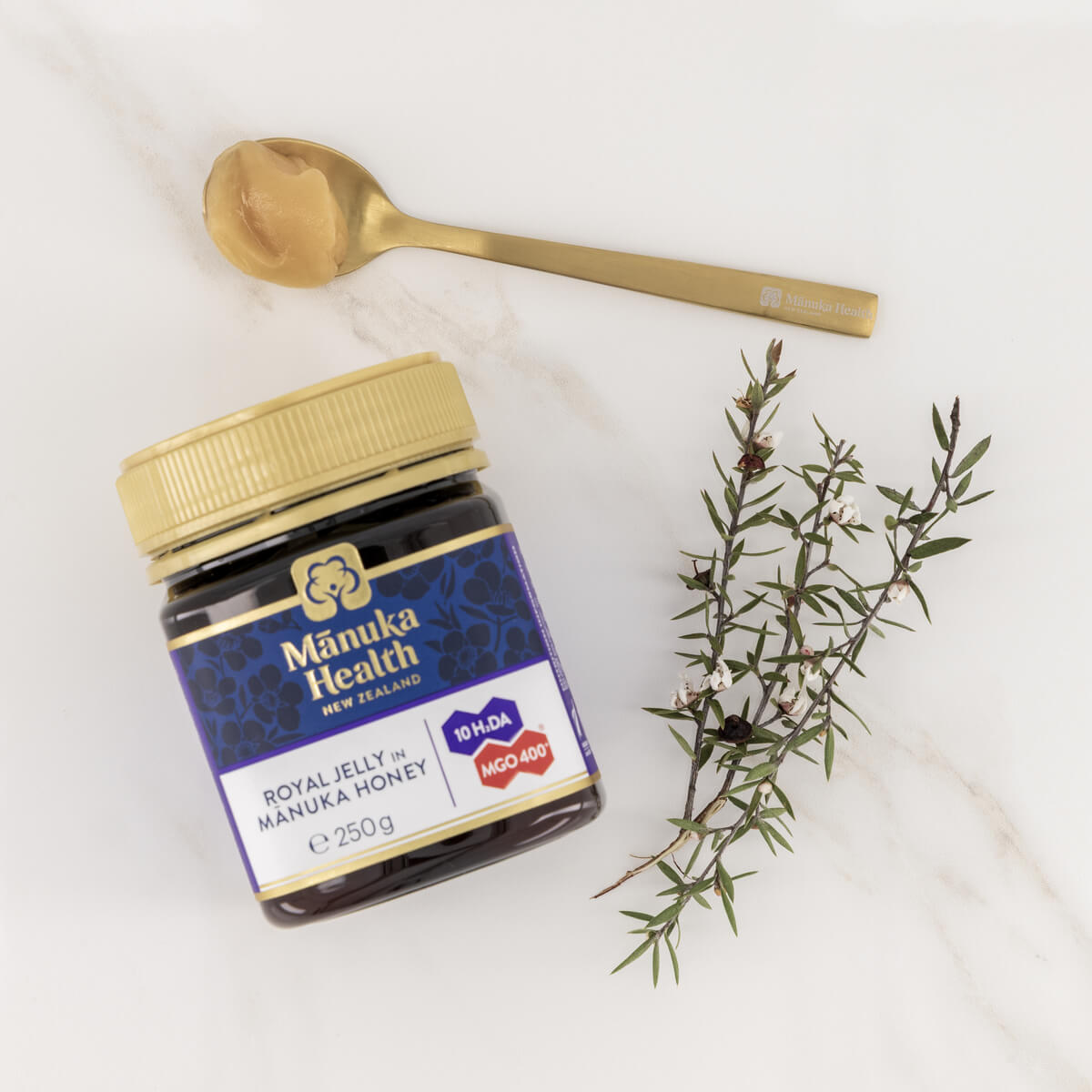 Manuka Health Miód Nektarowy Manuka MGO 400+ z Mleczkiem Pszczelim, 250 g