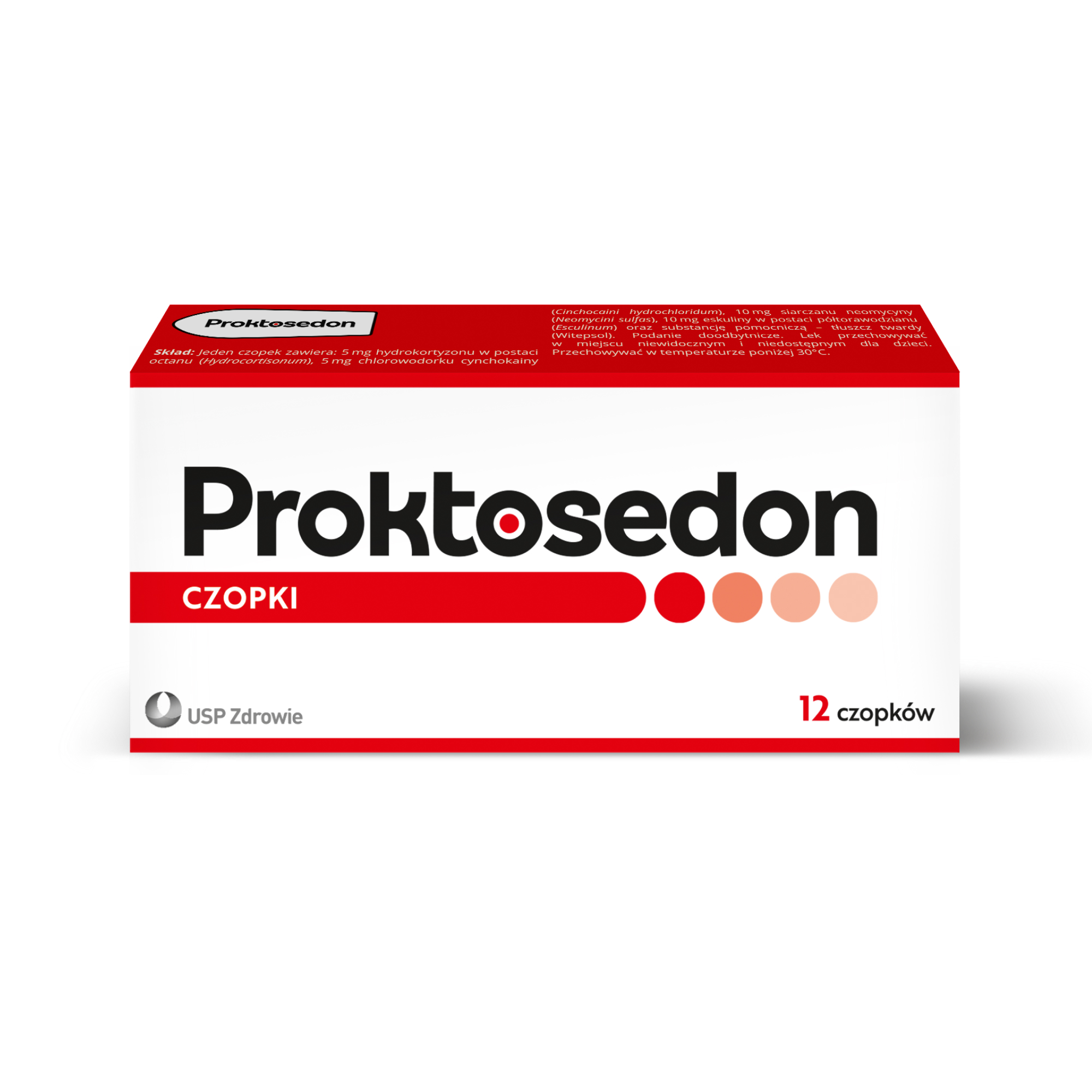Proktosedon czopki doodbytnicze 12 sztuk zdjęcie