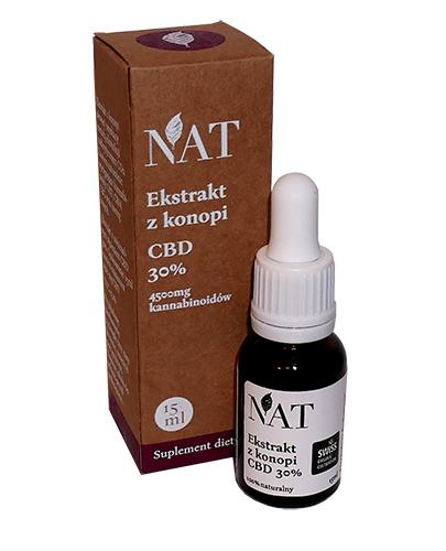 NAT Olejek Konopny CBD 30% - 15 ml - cena, opinie, właściwości zdjęcie