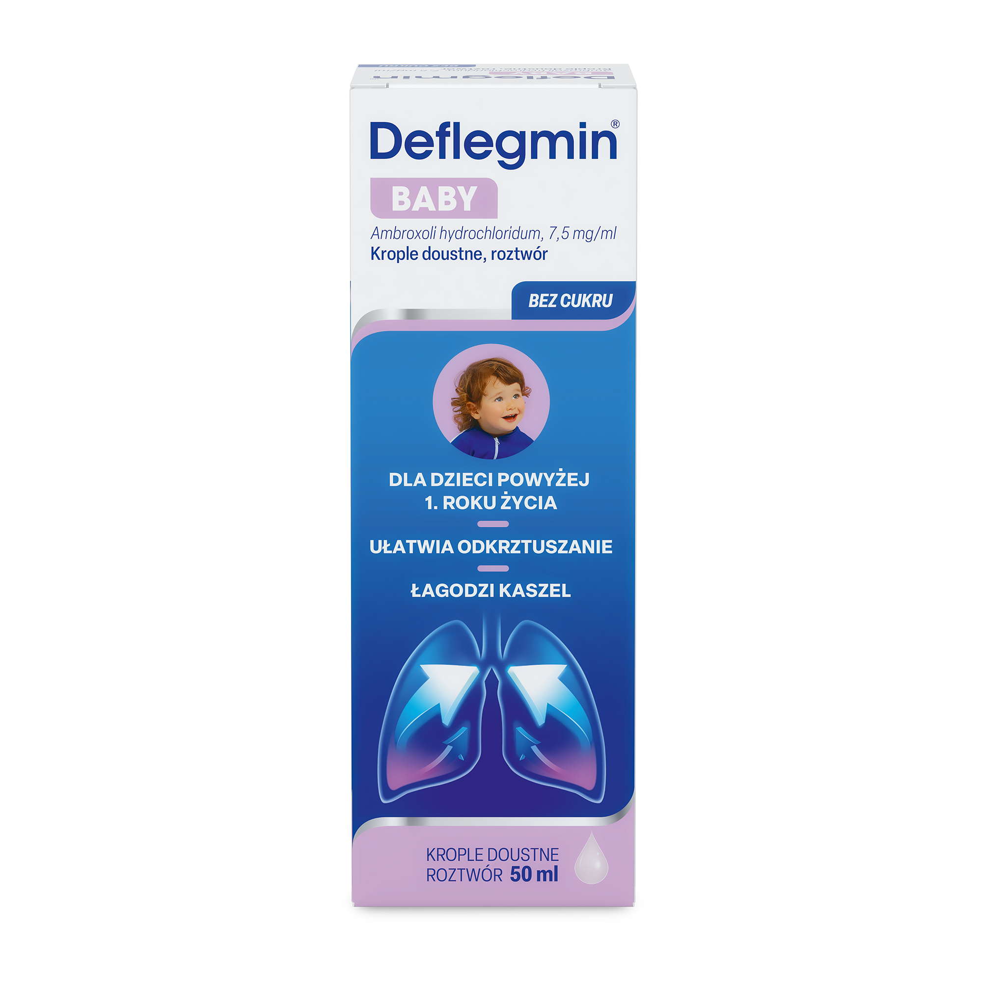 Deflegmin Baby 7,5mg/ml, krople doustne, roztwór 50 ml zdjęcie