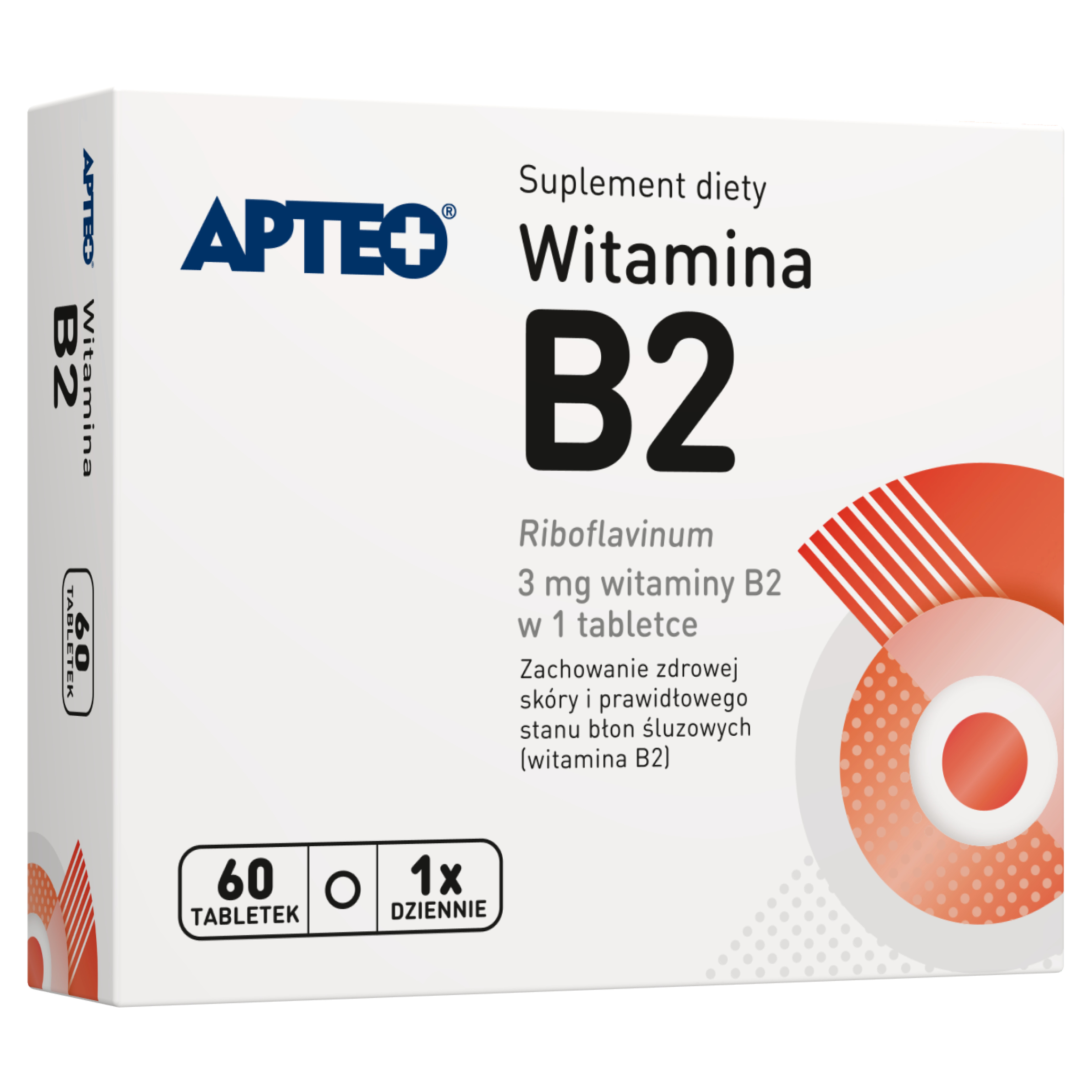 Apteo Witamina B2 3mg 50 tabletek zdjęcie