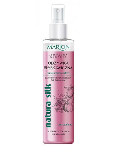 Marion Jedwabna Kuracja Natura Silk Błyskawiczna odżywka rozświetlająca włosy - 150 ml - cena, opinie, stosowanie zdjęcie
