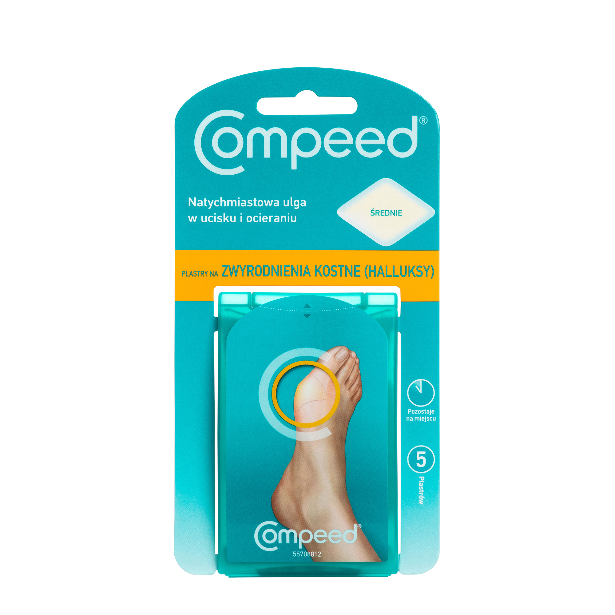 Compeed plastry na zwyrodnienia kostne (halluksy) średnie 5 sztuk zdjęcie