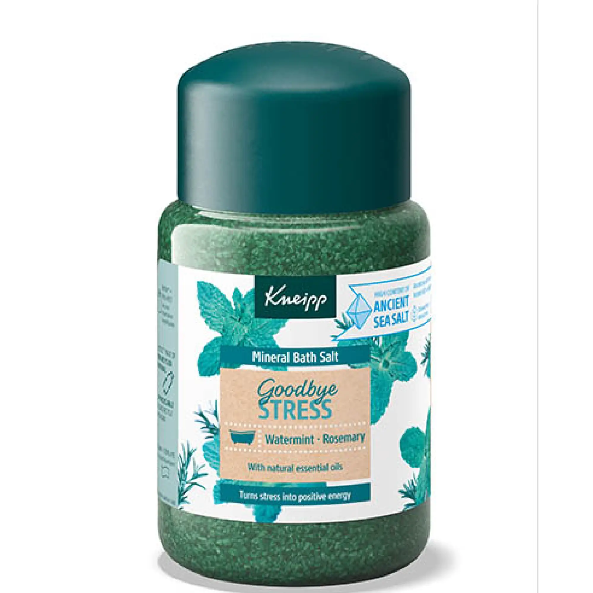 Kneipp, Kryształki do kąpieli z soli mineralnej Goodbye Stress Rozmaryn i Mięta, 500 g zdjęcie