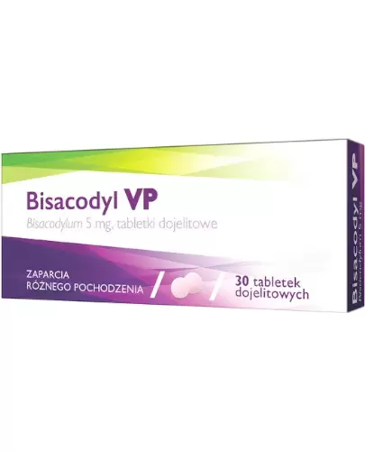 Bisacodyl VP 5 mg tabletki dojelitowe, 30 tabletek zdjęcie