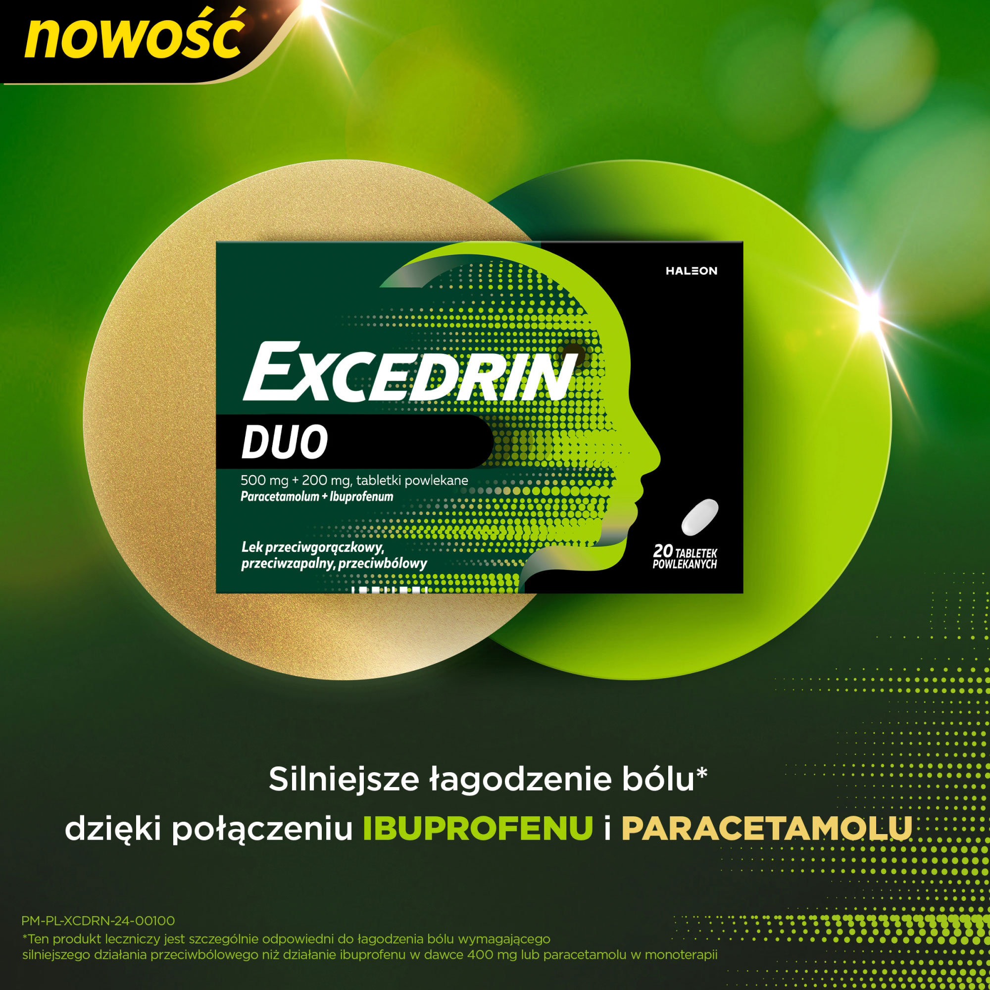 Excedrin Duo, 500 mg + 200 mg, 20 tabletek powlekanych