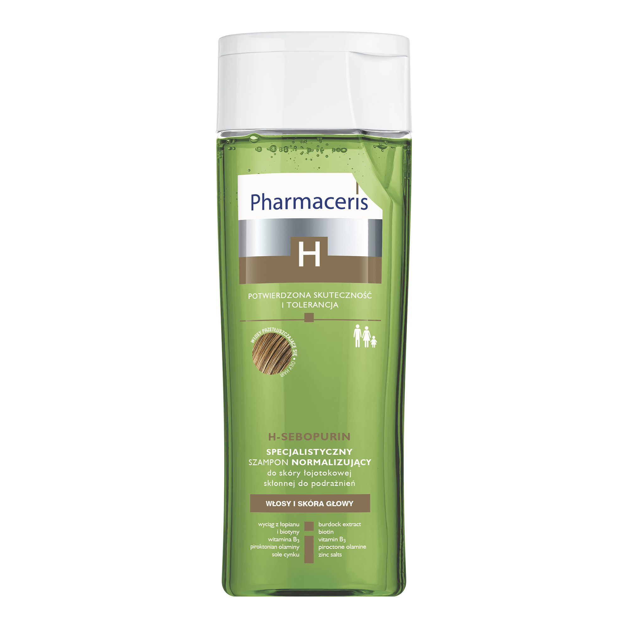 Pharmaceris H-Sebopurin, specjalistyczny szampon normalizujący do skóry łojotokowej, 250 ml zdjęcie