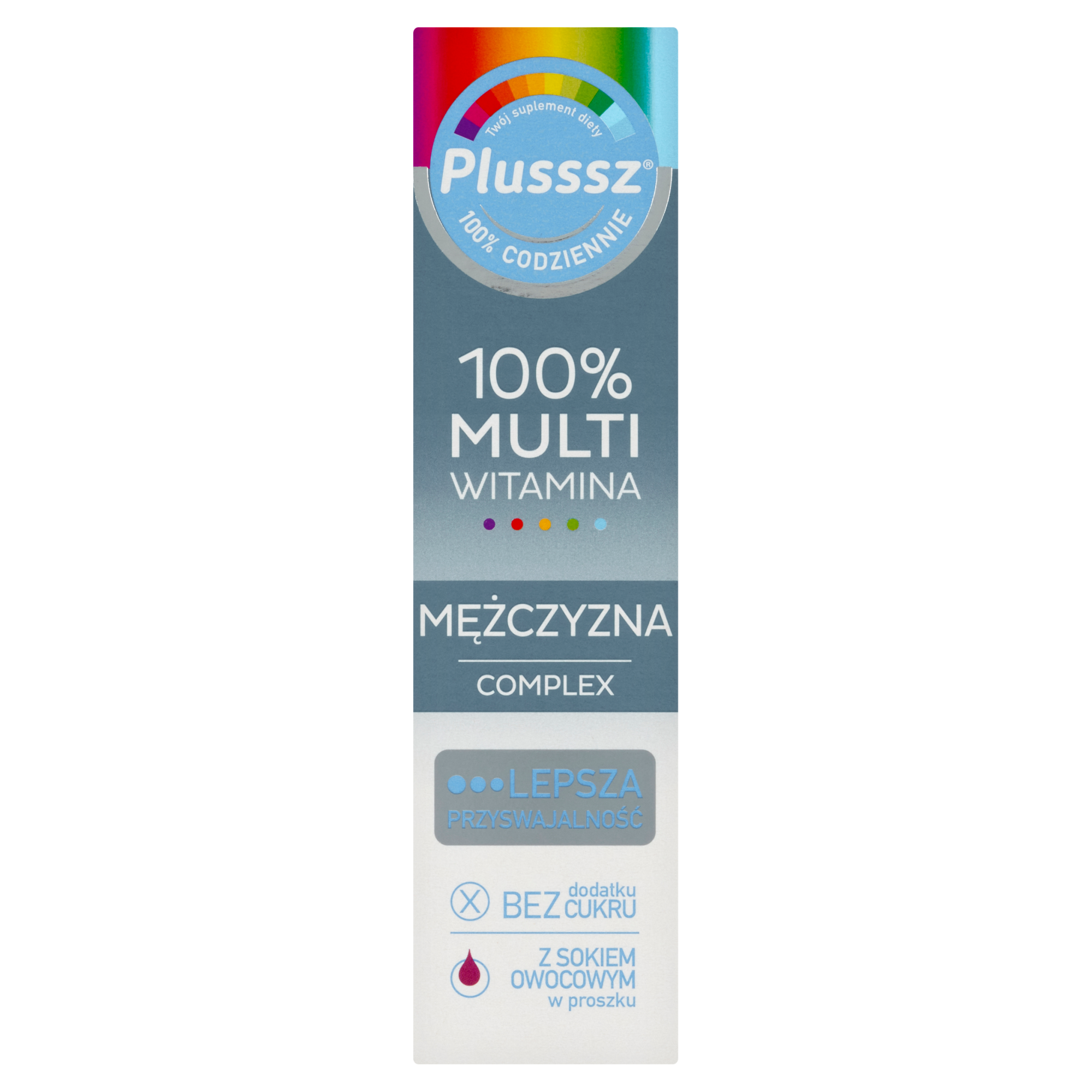 Plusssz 100% Multiwitamina Mężczyzna Complex, tabletki musujące, 20 sztuk zdjęcie