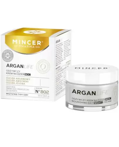 Mincer Pharma Argan Life N802 odżywczy krem na dzień i na noc 50 ml zdjęcie