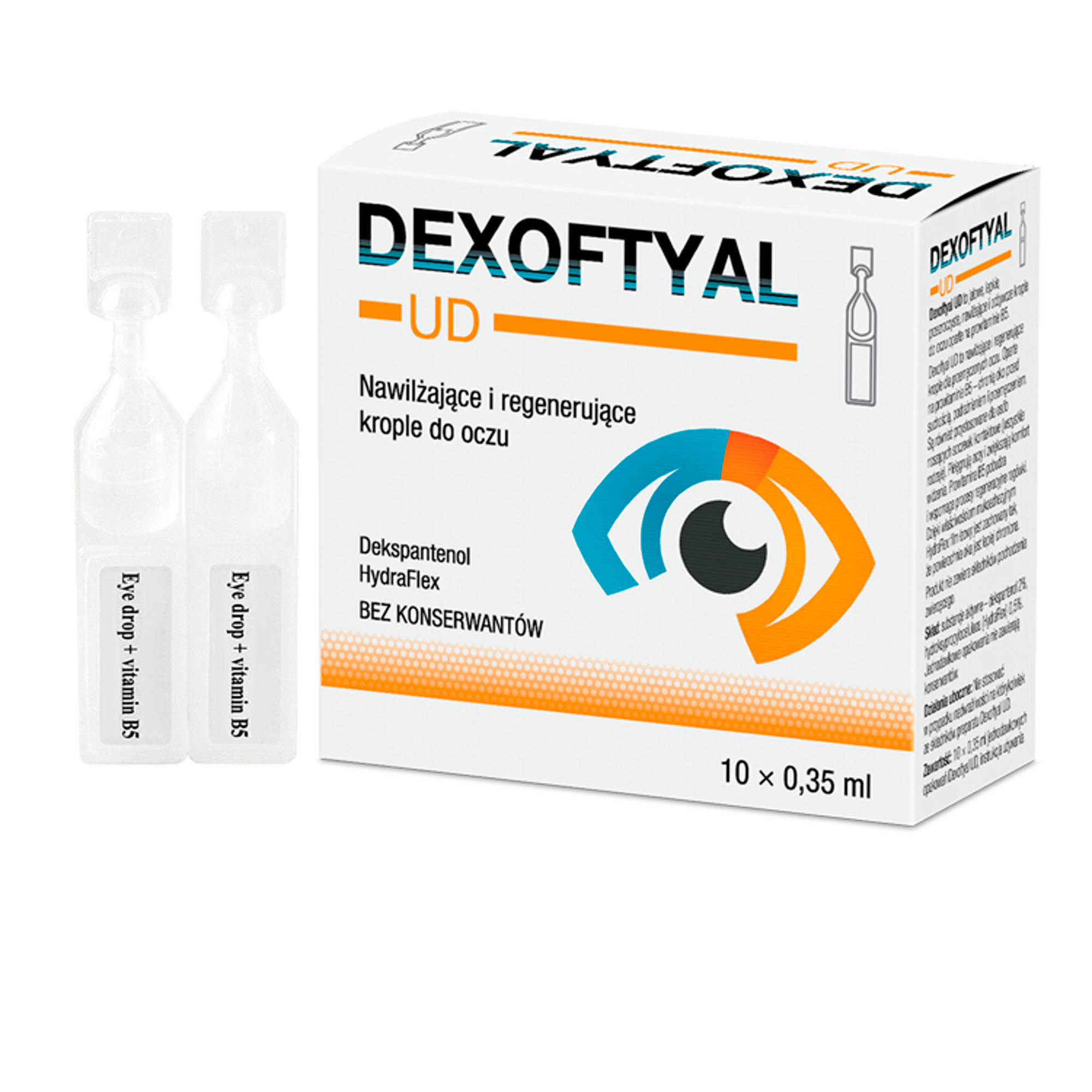 Dexoftyal UD nawilżające i regenerujące krople do oczu 10x 0,35 ml  zdjęcie