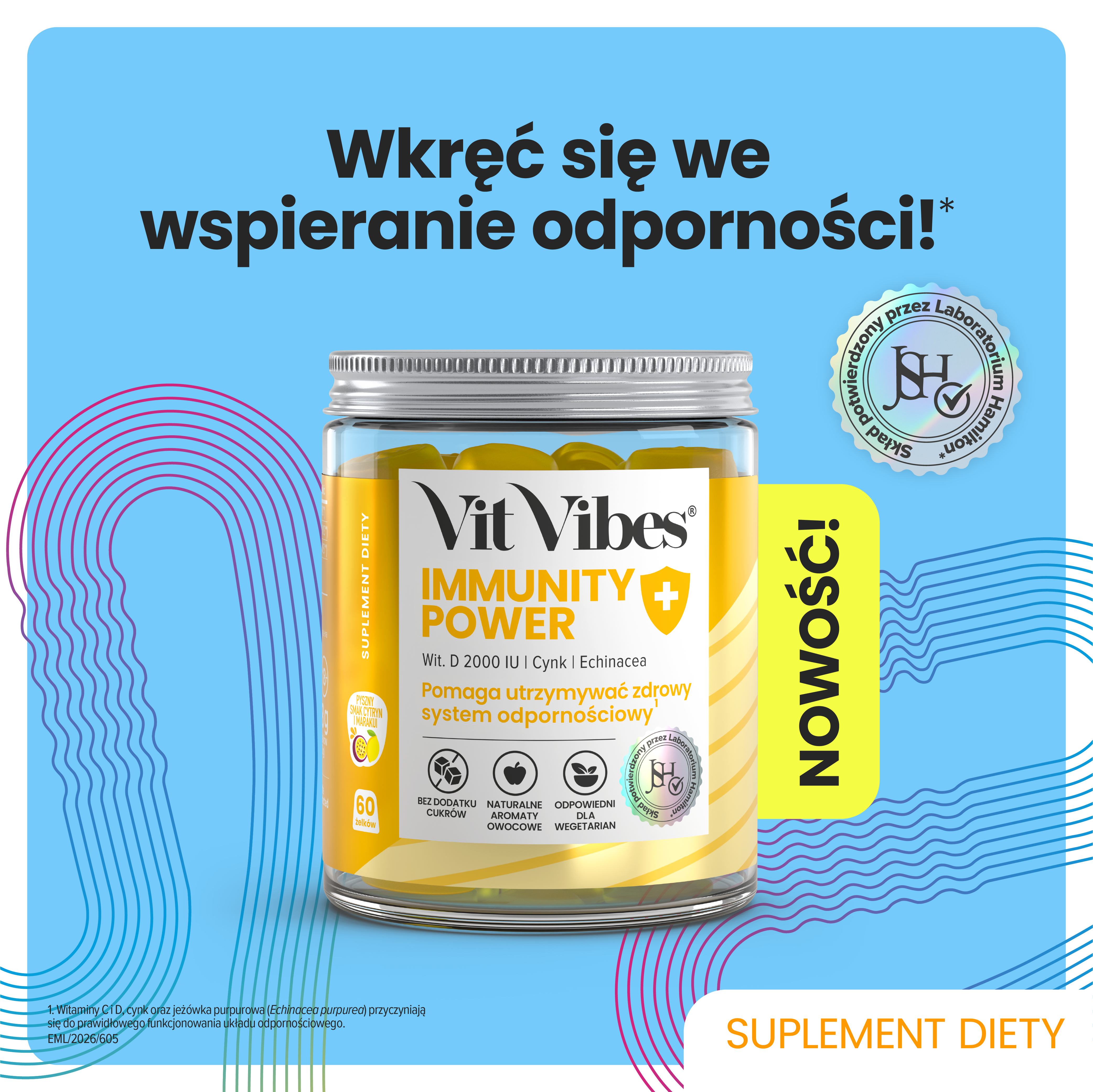 Vit Vibes Immunity Power, żelki, 60 sztuk