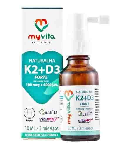 MYVITA Naturalna witamina K2 + D3 Forte - 30 ml zdjęcie