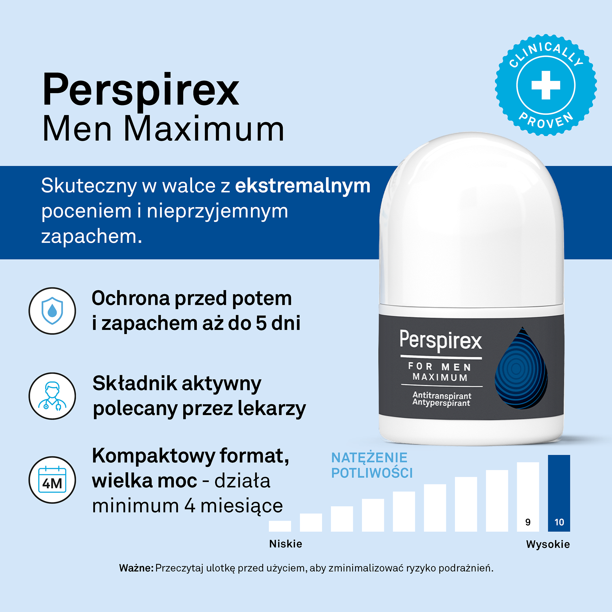 Perspirex Men Maximum, roll-on, 20 ml