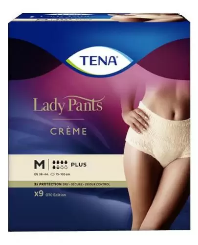Tena Lady Pants Plus Creme damskie majtki chłonne rozmiar M 9 sztuk zdjęcie