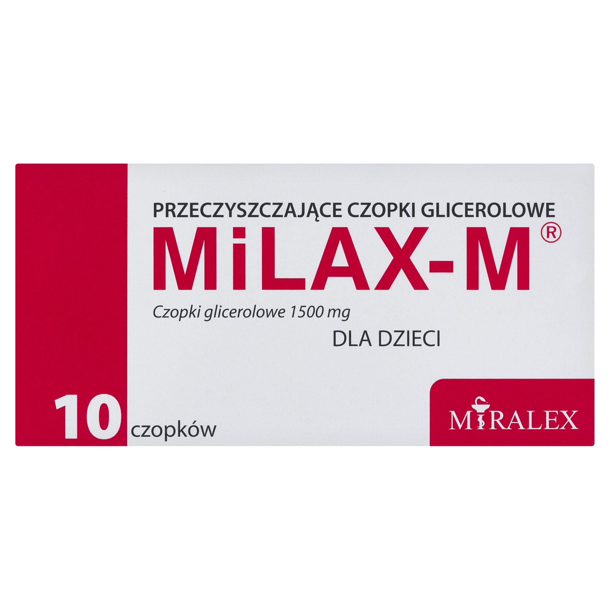 Milax-M czopki glicerolowe dla dzieci 1500 mg, 10 sztuk zdjęcie