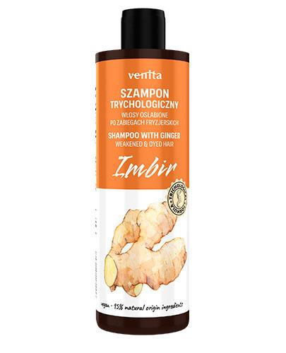 VENITA Szampon trychologiczny - Imbir do włosów osłabionych, farbowanych, po zabiegach fryzjerskich, 300 ml zdjęcie