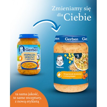 Nestlé Gerber Krupniczek drobiowy z warzywami po 9 miesiącu 190 g