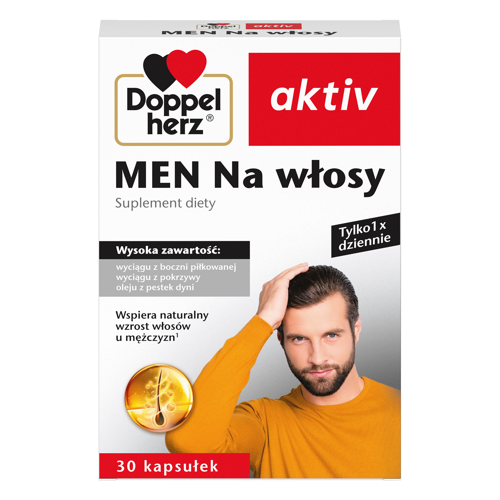 Doppelherz Aktiv MEN Na włosy 30 kapsułek zdjęcie