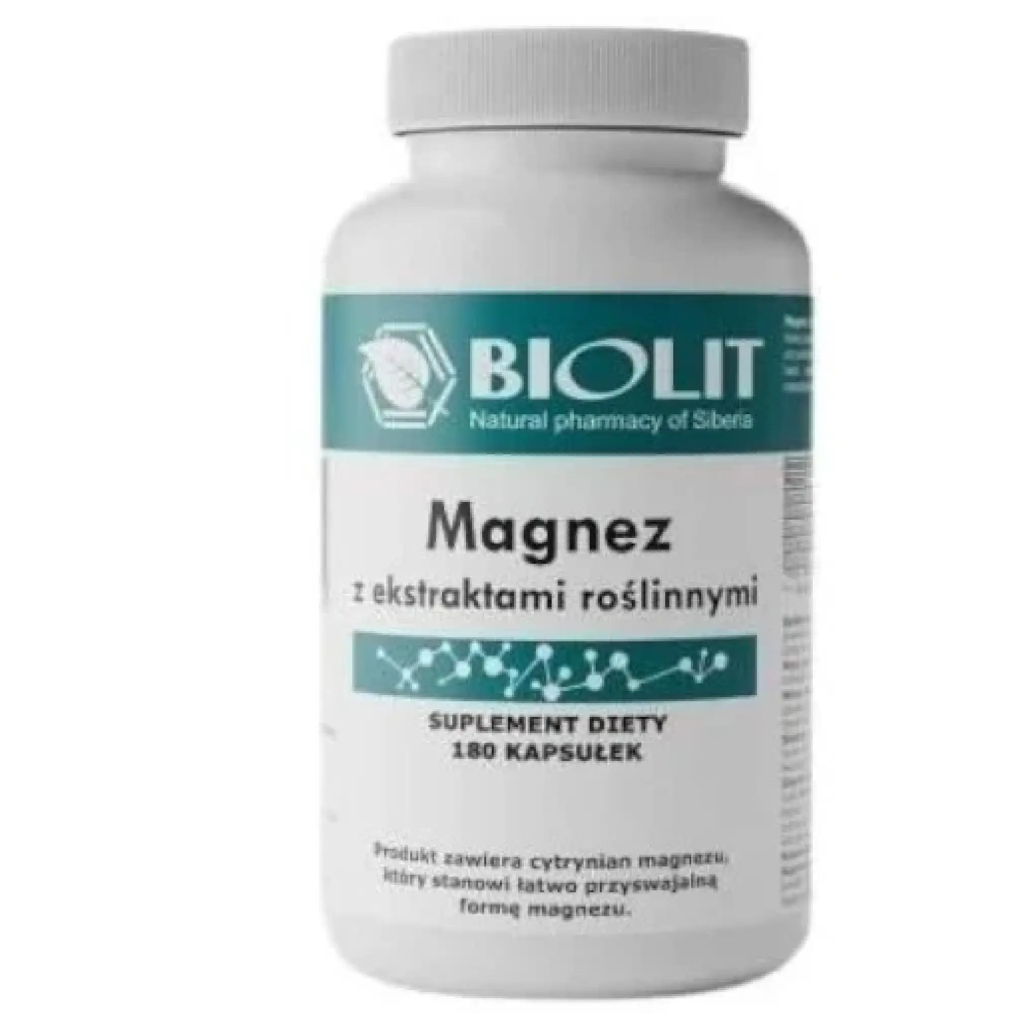 Biolit Magnez z ekstraktami roślinnymi, kapsułki, 180 sztuk zdjęcie