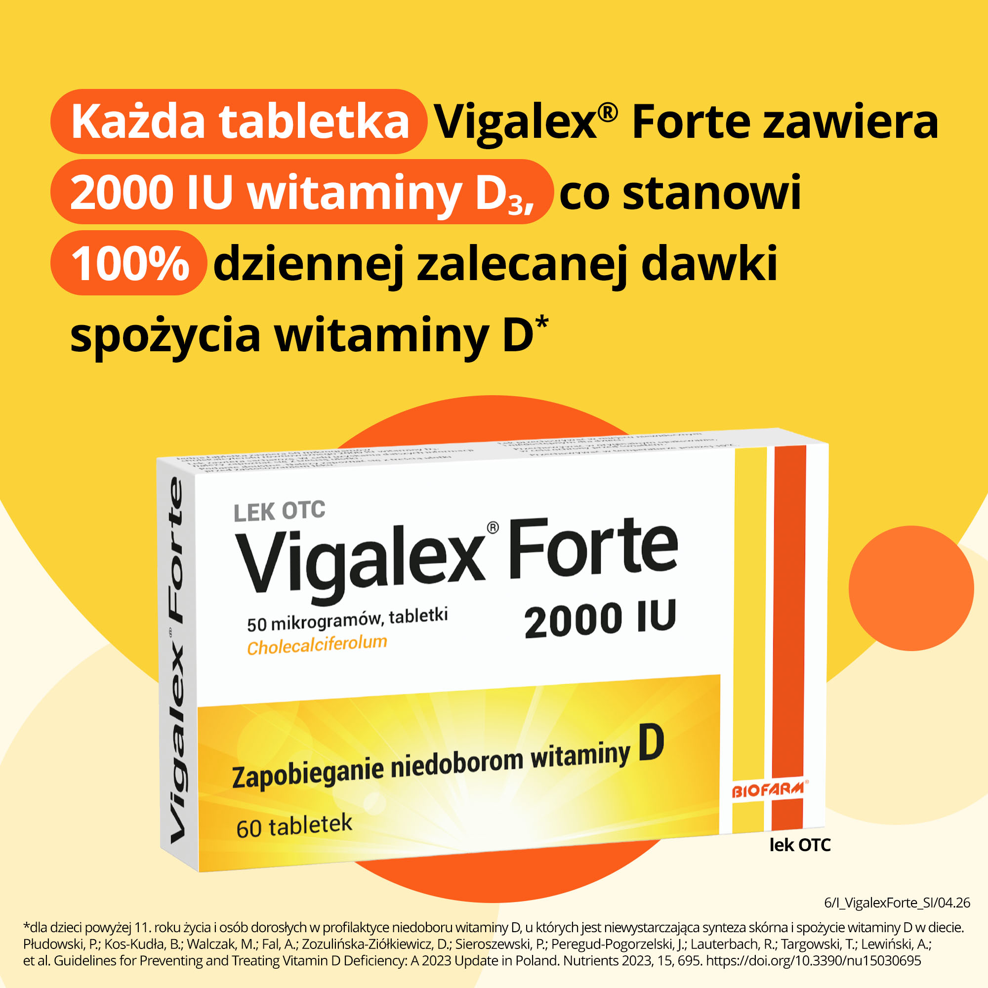 Vigalex Forte, 2000 IU, tabletki, 60 sztuk