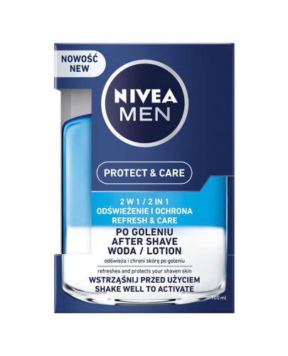 Nivea Protect & Care Woda po goleniu 2 w 1 - 100 ml - cena, opinie, właściwości zdjęcie