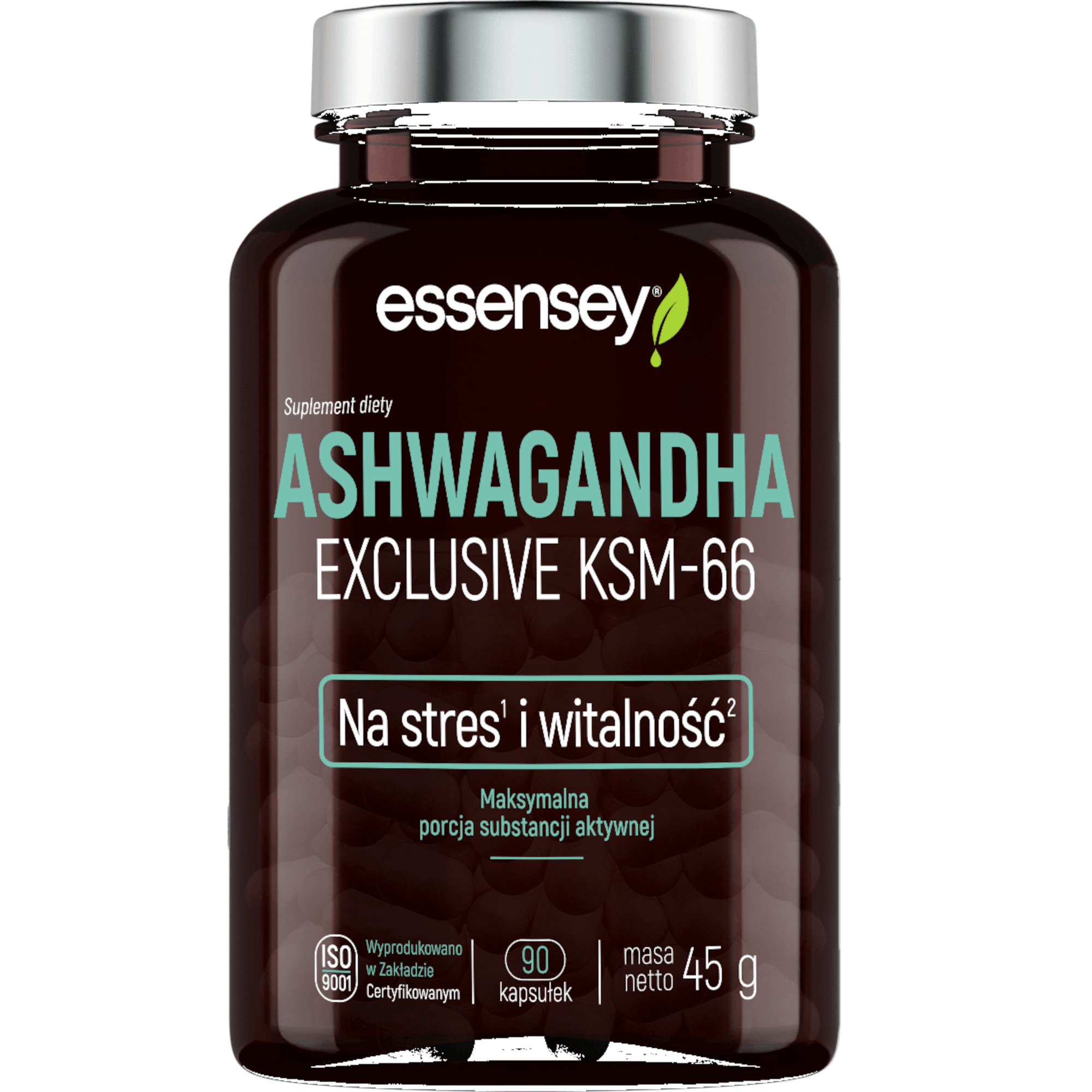 Essensey Ashwagandha Exclusive Ksm, kapsułki, 90 sztuk zdjęcie