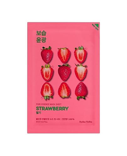 HOLIKA HOLIKA Pure Essence Mask Sheet STRAWBERRY maseczka na bawełnianej płachcie - 1 szt. - regeneracja - cena, właściwości, opinie zdjęcie