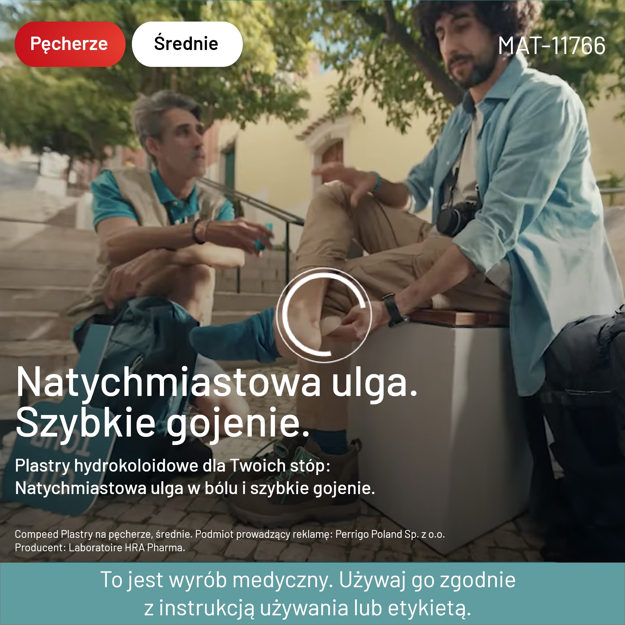 Compeed, Plastry na pęcherze, średnie, 5 sztuk