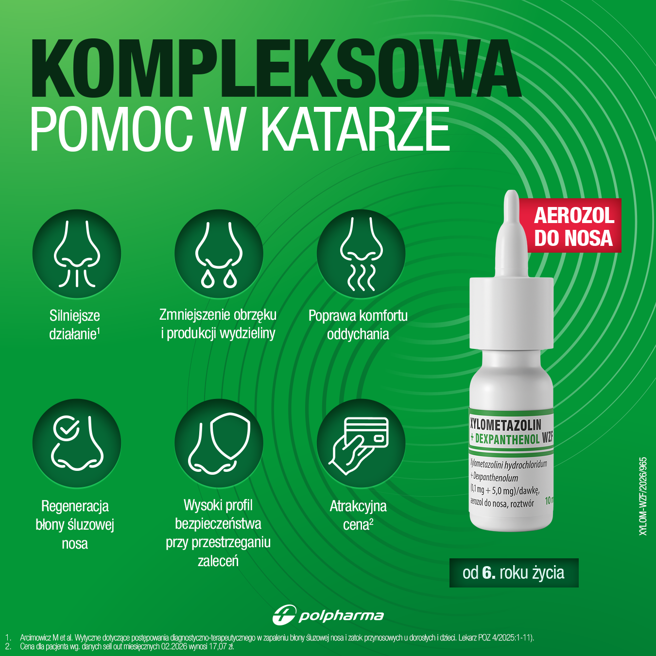 Xylometazolin WZF 0,1% krople do nosa, 2 x 10 ml