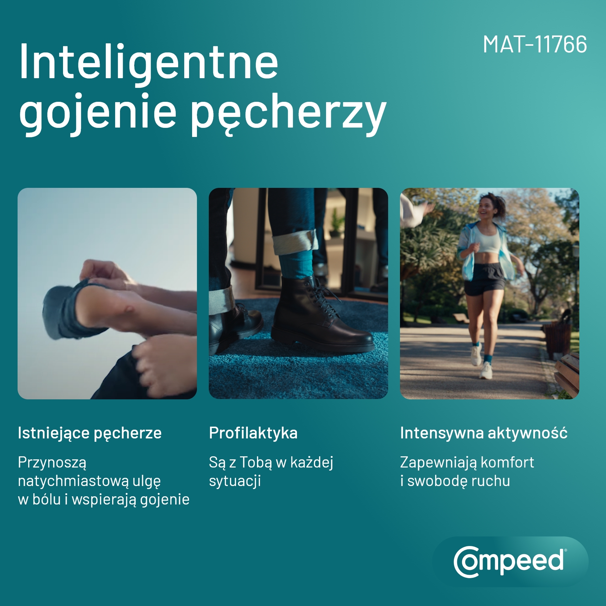 Compeed, Plastry na pęcherze, średnie, 5 sztuk