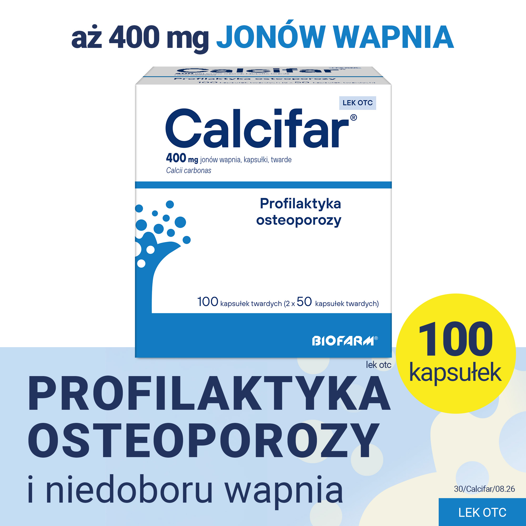 Calcifar 400 mg, 100 kapsułek