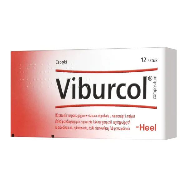 Heel Viburcol compositum czopki doodbytnicze 12 sztuk zdjęcie
