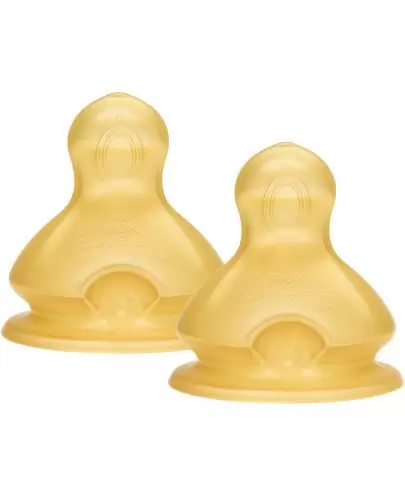 NUK First Choice+ antykolkowy smoczek do butelki lateksowy 0-6m M 2 sztuki [701236] zdjęcie